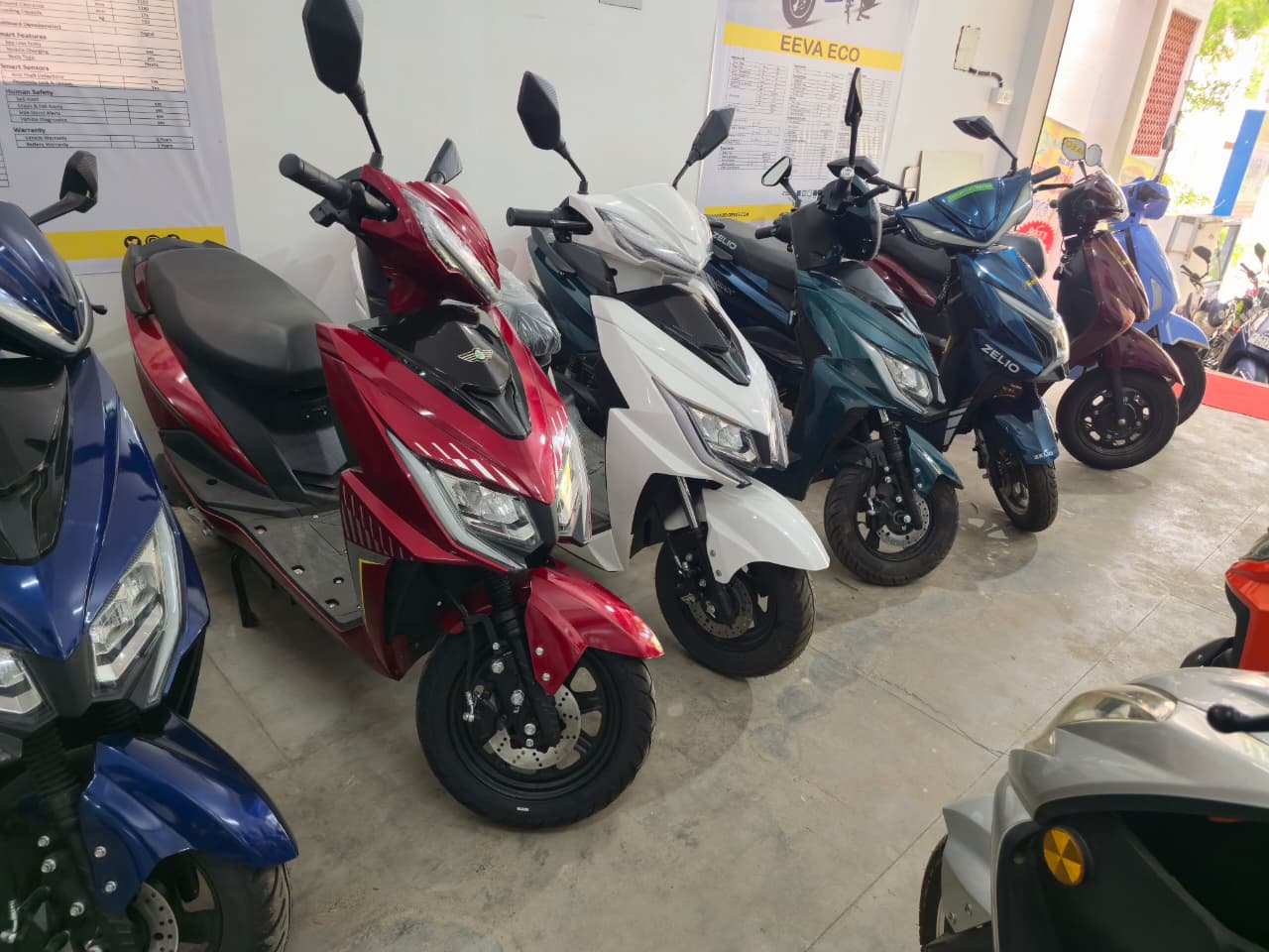 Arshitha Electronics e-bike showroom in Thanjavur