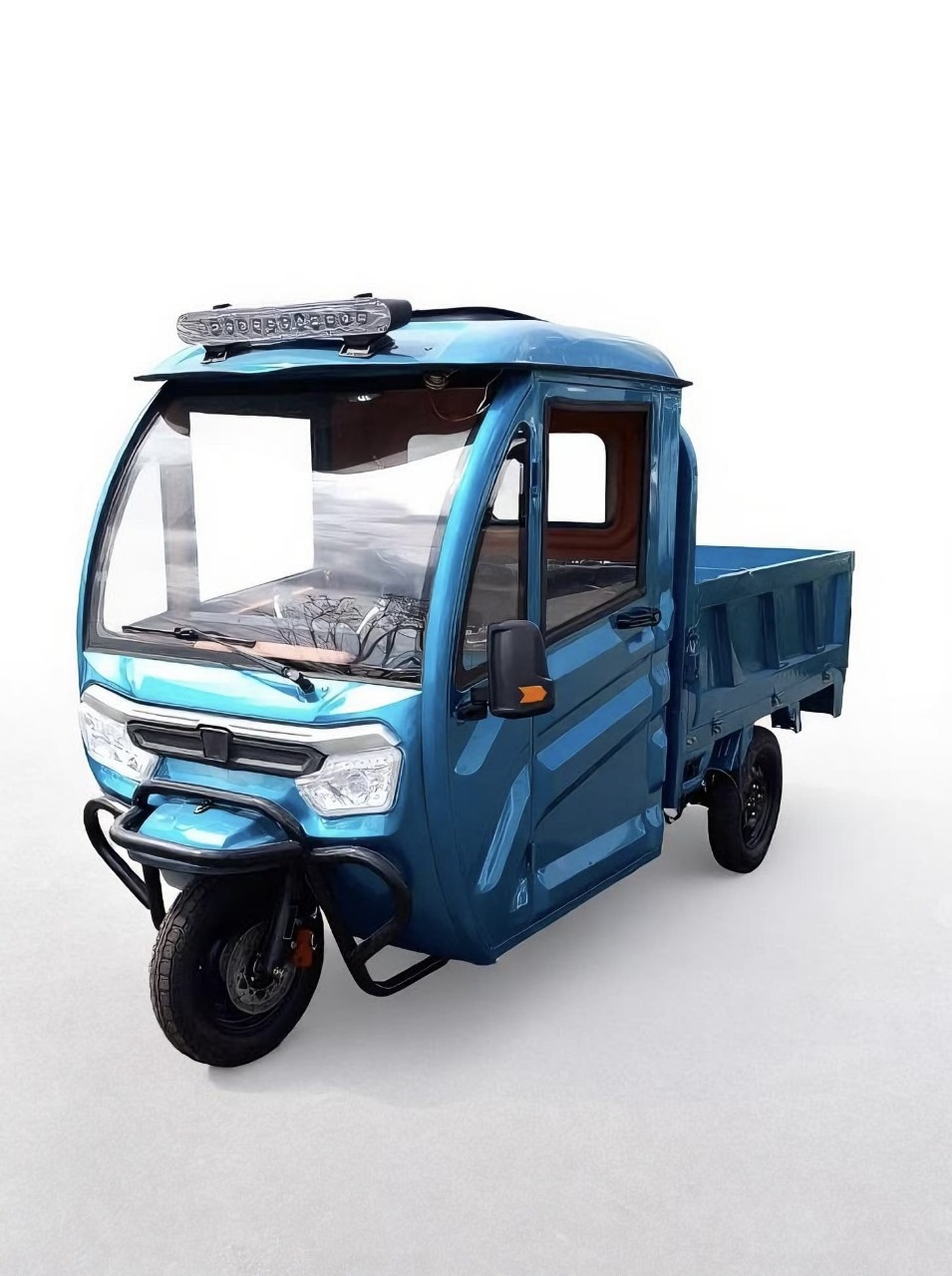 Blue electric cargo loader front view