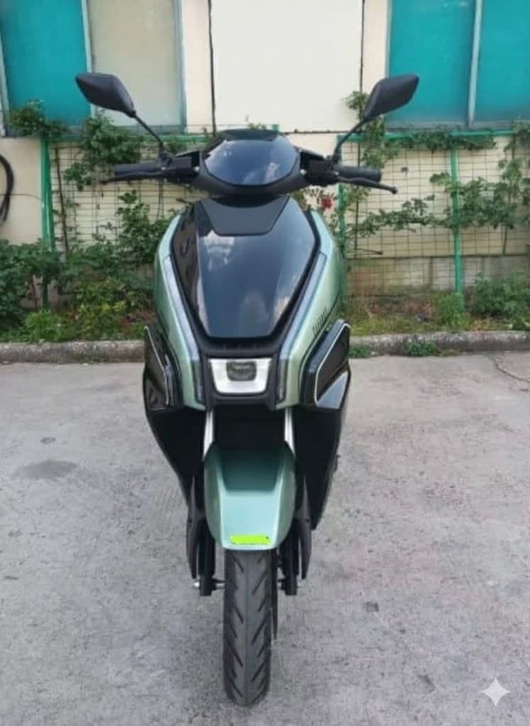 Sage green electric scooter